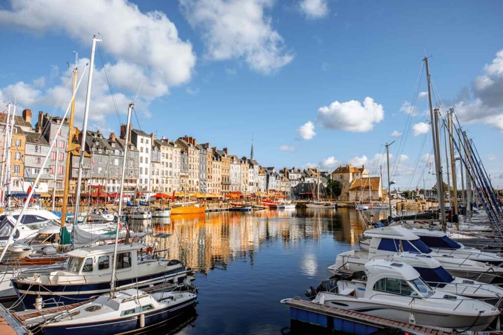Harbour in Hofleur town, France